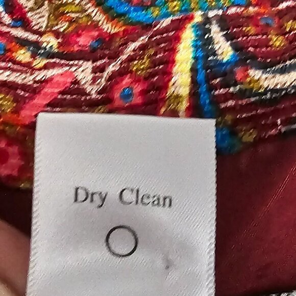 Vintage Coldwater Jacket Red Paisley Tapestry Retro Boho Casual L - Picture 13 of 14